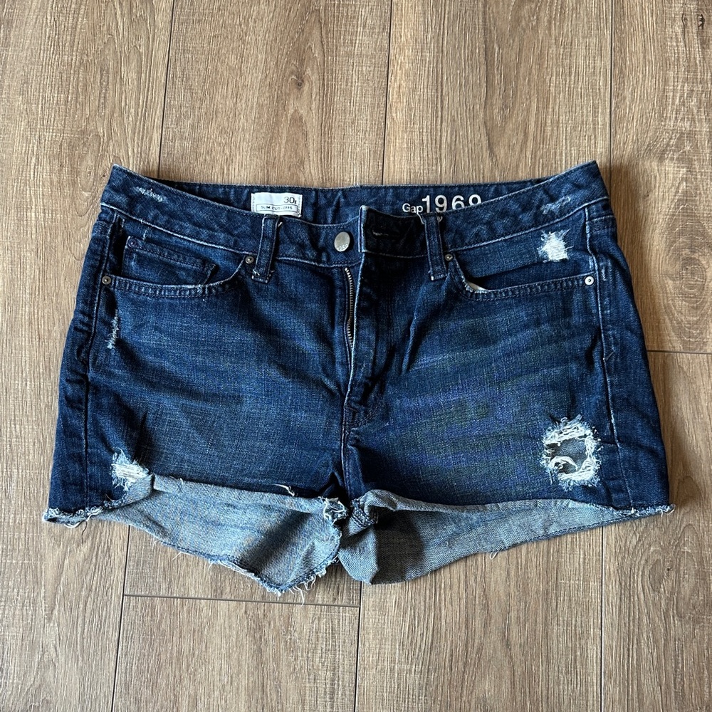 GAP Women's Dark Blue Jean Shorts